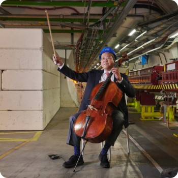 Music and physics: a space-time voyage back to our origins, with Yo-Yo Ma