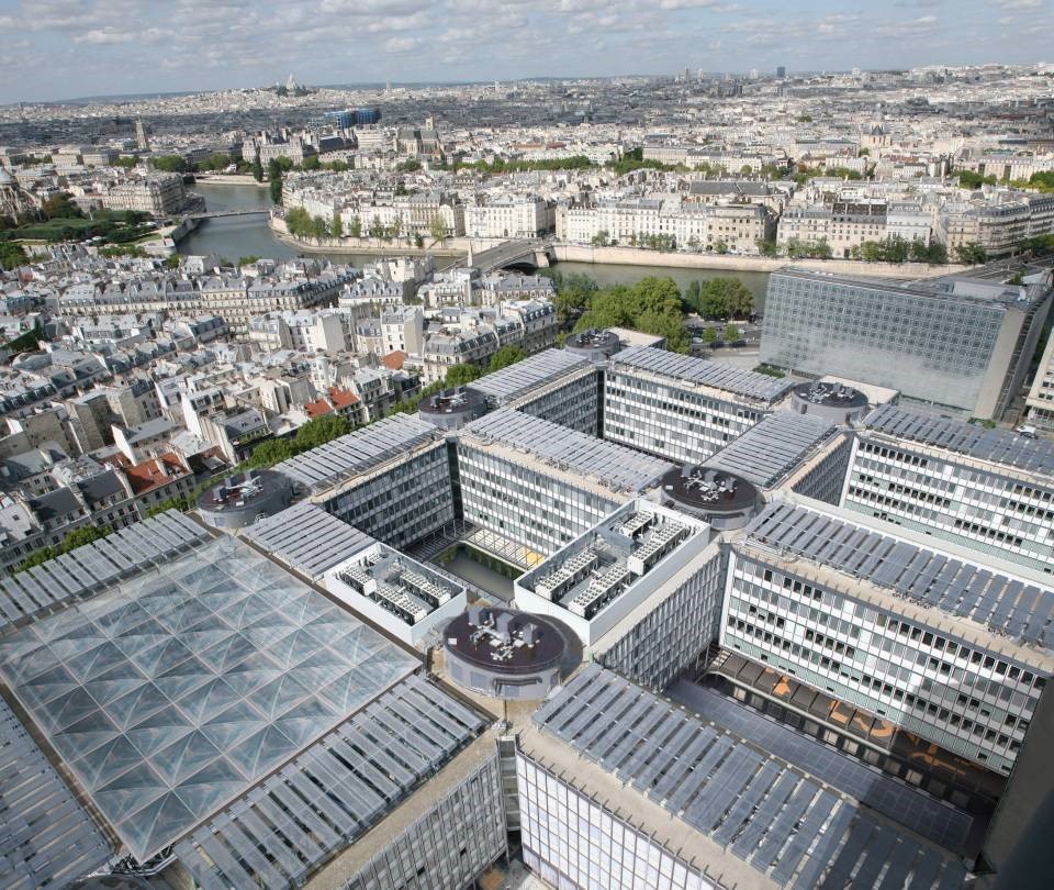 Aerial view of the campus