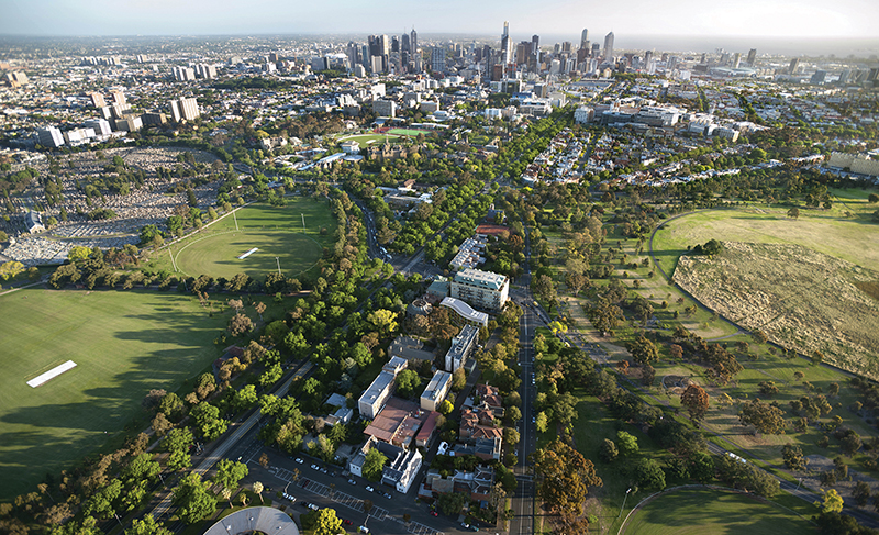 Overview of Parkville and Melbourne City