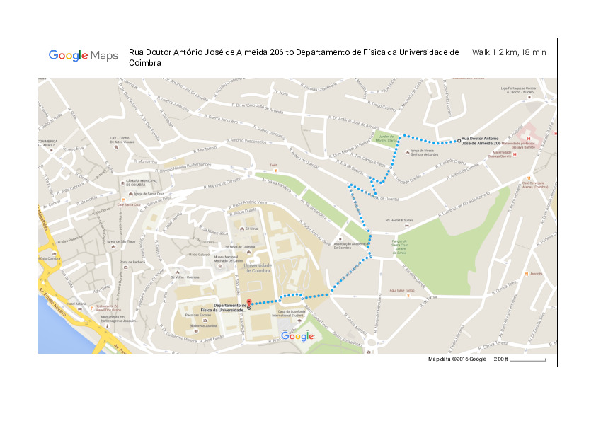 How to get from the Students' Residence to the Physics Department