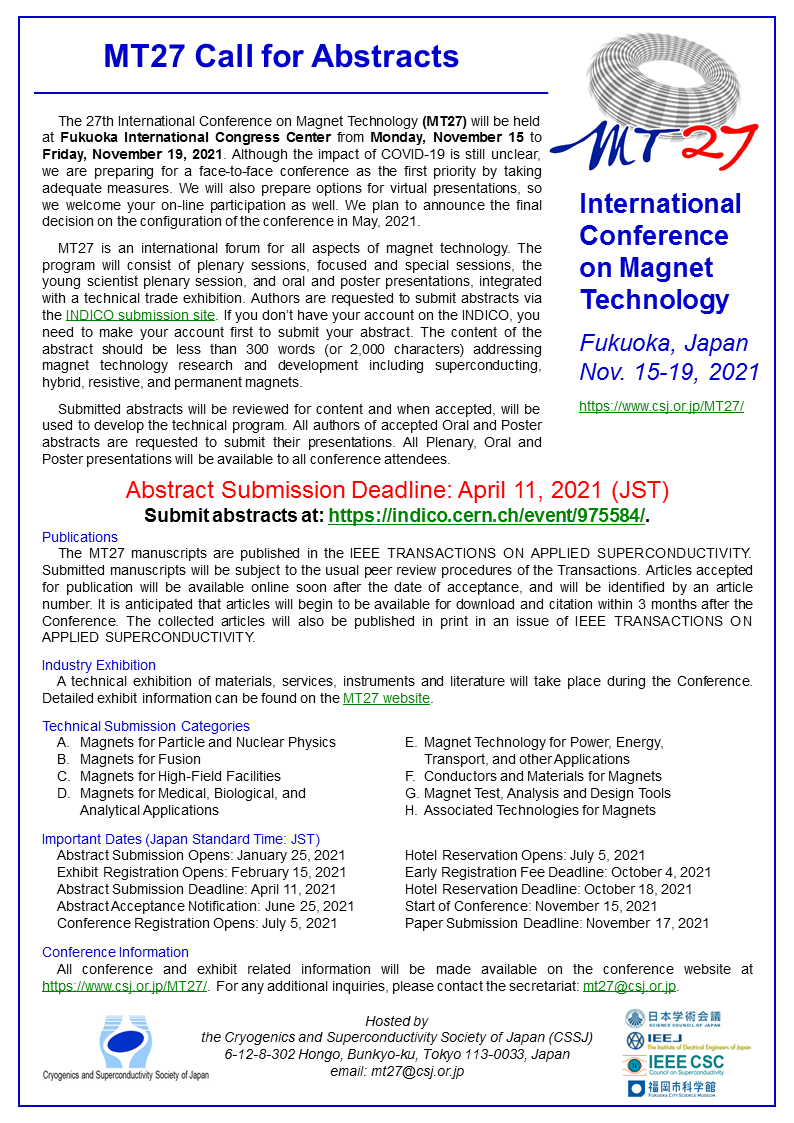 MT27, 27th International Conference on Technology (1519